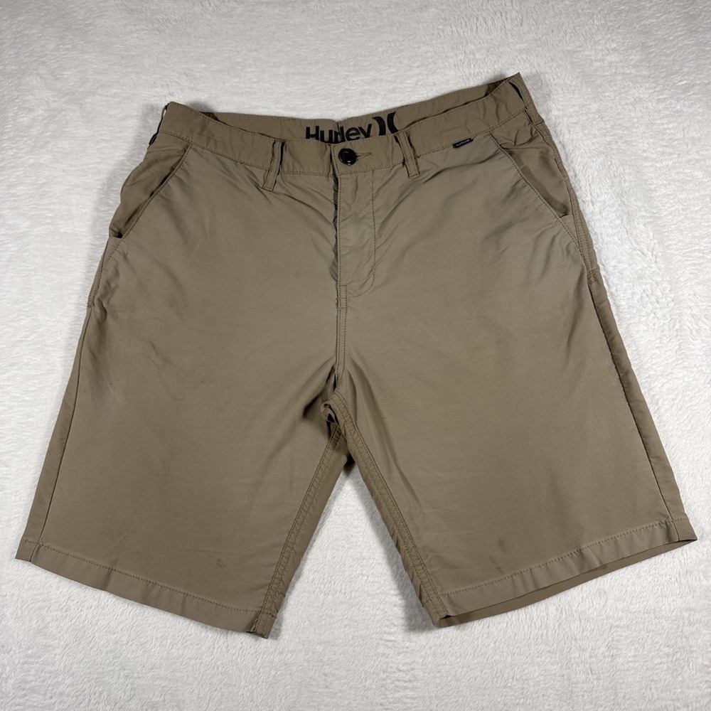 Hurley x Nike Dri‑Fit Men's Khaki Tan Beige Shorts Size 32